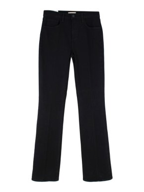 L'Agence Oriana High Rise Straight Black Denim Jeans