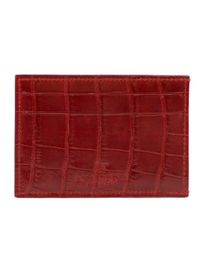Analeena Red Crocodile Card Holder