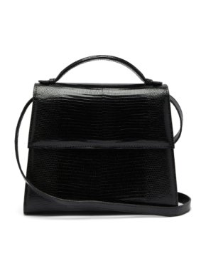 Hunting Season Medium Top Handle In Black Lizard - New Season