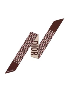 Dior burgundy mitzvah silk twill scarf