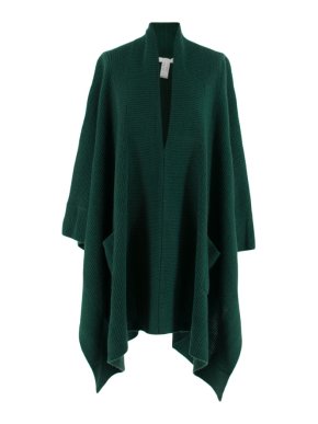 Eres Bottle Green Cashmere Blend Cape