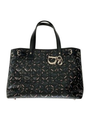 Dior Cannage Patent Leather Panarea Tote Bag