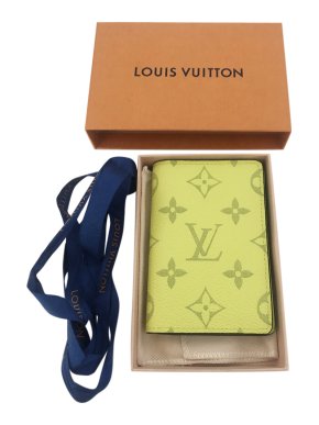 Louis Vuitton Taiga Leather Jaune Pocket Organiser