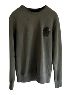 Alexander McQueen Khaki Skull Parch Sweatshirt