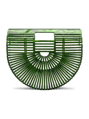 Cult Gaia Acrylic Ark Small Bag In Malachite