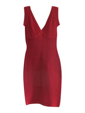 Herve Leger red bandage dress