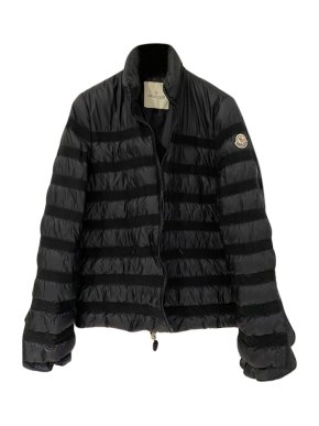 Moncler Navy Frilled Puffer Jacket