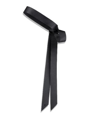 Chanel Resort 2018 Black Silk Ribbon Headband