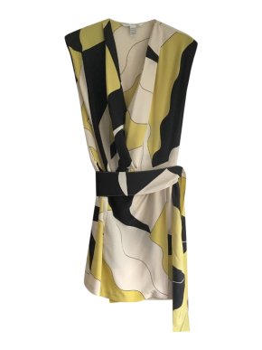 Diane Von Furstenberg Printed Cowl Neck Mini Dress