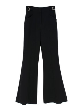 Proenza Schouler Black Flared Wool Blend Pants