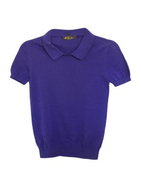 Loro Piana Purple Cotton Polo Top