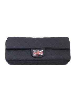 Chanel Limited Edition Navy Quilted Union Jack Clutch