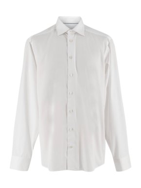 Eton White Cotton Button-Down Shirt