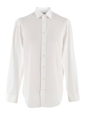 Armani Collezioni Modern Fit White Cotton Shirt