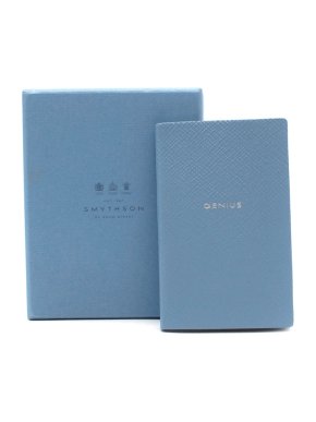 Smythson of Bond Street Genius Small Blue Notebook