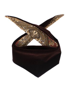 Miu Miu Mens Black Cherry Velvet Neckscarf