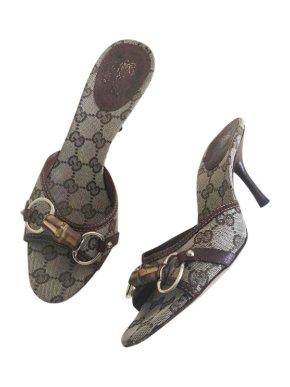 Gucci Monogram Bamboo Mules