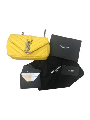 Saint Laurent Yellow Baby Monogram Shoulder Bag