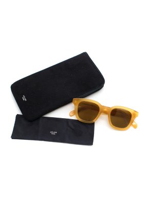 Celine Yellow Tone Square Frame Sunglasses