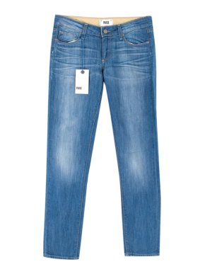 Paige Skyline Ankle Peg Mid-Rise Ankle Skinng Blue Jeans