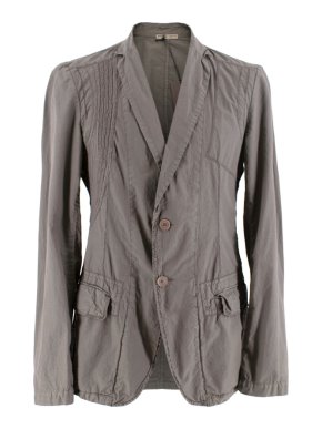 Bottega Veneta Taupe Light Weight Cotton Tailored Jacket