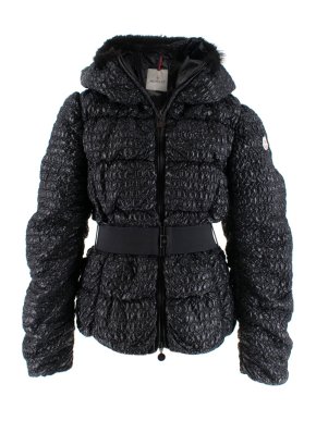 Moncler Black Apex Belted Short Down Jacket