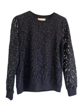 Michael Michael Kors Black Lace Sweatshirt