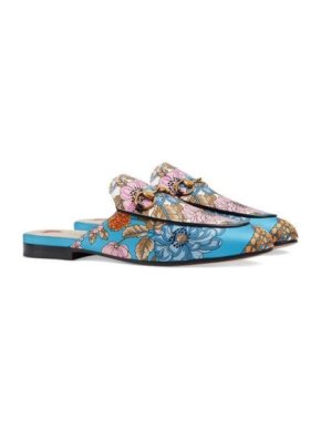 Gucci Princetown flowers & tassels print slippers