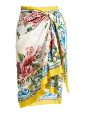 Dolce & Gabbana Majolica Print Wrap Scarf