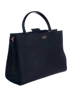 Kate Spade Black Leather Top Handle Tote Bag