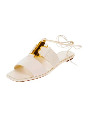 Tory Burch White Leather Sandals