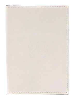 Loewe White Leather Logo Card Holder