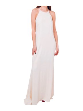 Badgley Mischka ivory column gown