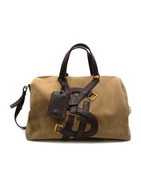 Yves Saint Laurent Suede & Leather Weekend Bag