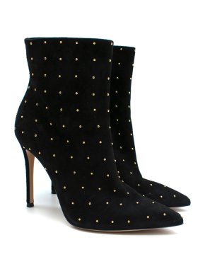 Gianvito Rossi Tyle Black Suede Ankle Heeled Boots