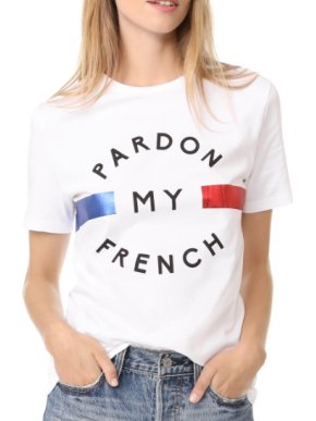 Etre Cecile pardon my french white t-shirt