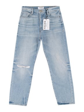 Frame Le Original High-Rise Straight-leg Blue Jeans
