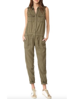 Etienne Marcel Sleeveless Khaki Jumpsuit