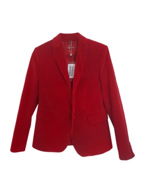 Max Mara Red Fine Velour Jacket
