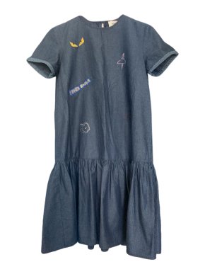 Fendi denim loose fit shift dress