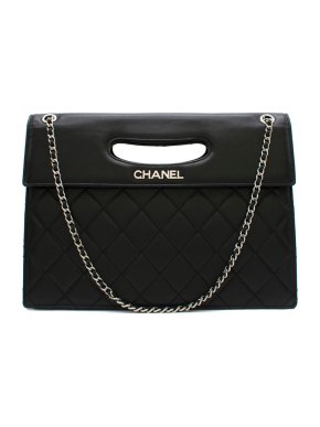 Chanel Fold-Over Top Handle Chain Bag