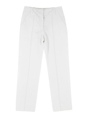 Burberry White Straight Leg Tailored Pants