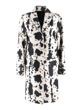 Burberry Calfskin Cow Print Trench Coat
