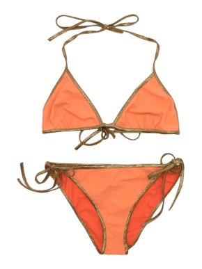 Tooshie Reversible Hampton Bikini In Peach/Orange