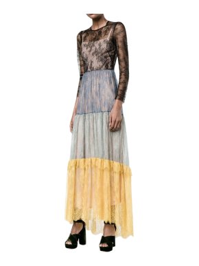 Philosophy Di Lorenzo Serafini Multi-coloured lace long dress