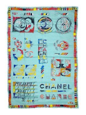 Chanel Blue Cashmere Stole