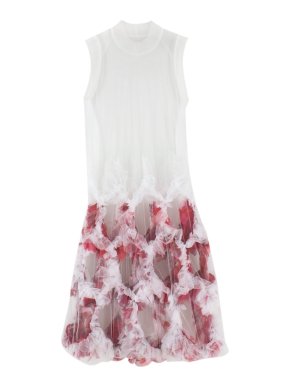 Roberts Wood ruffled tulle skirt dress