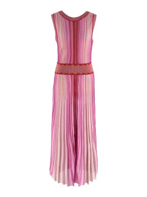 Missoni Pink & Red Metallic Midi Dress