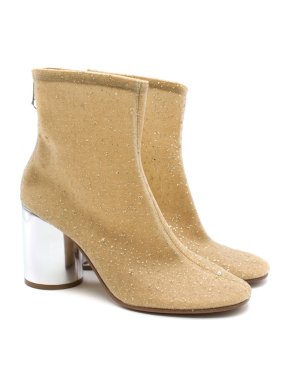 Maison Margiela Nude Crystal Sock Ankle Boots