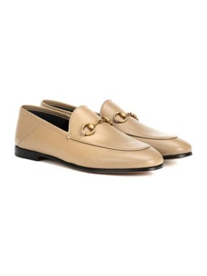 Gucci Brixton Foldable Leather Horsebit Loafers